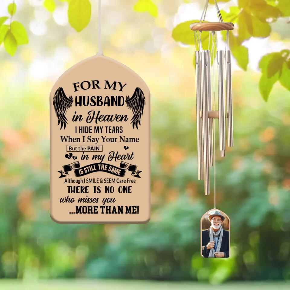 I Hide My Tears When I Say Your Name - Personalized Wind Chime - Memorial Gift For Your Loss Of Your Love