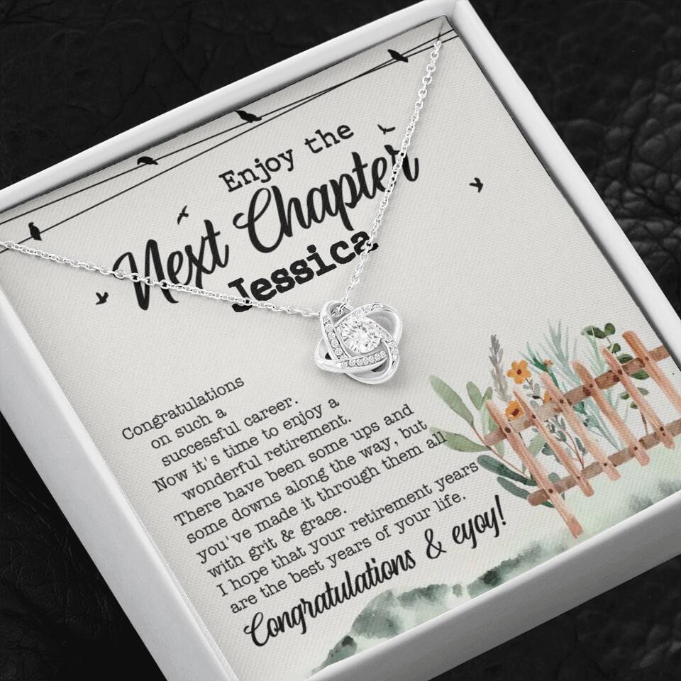 Enjoy The Next Chapter - Multiple Choice Necklace Chain Jewelry - Best Retirement Gift For Family Dad Mom Grandpa Grandma Teacher - 303IHPNPJE217