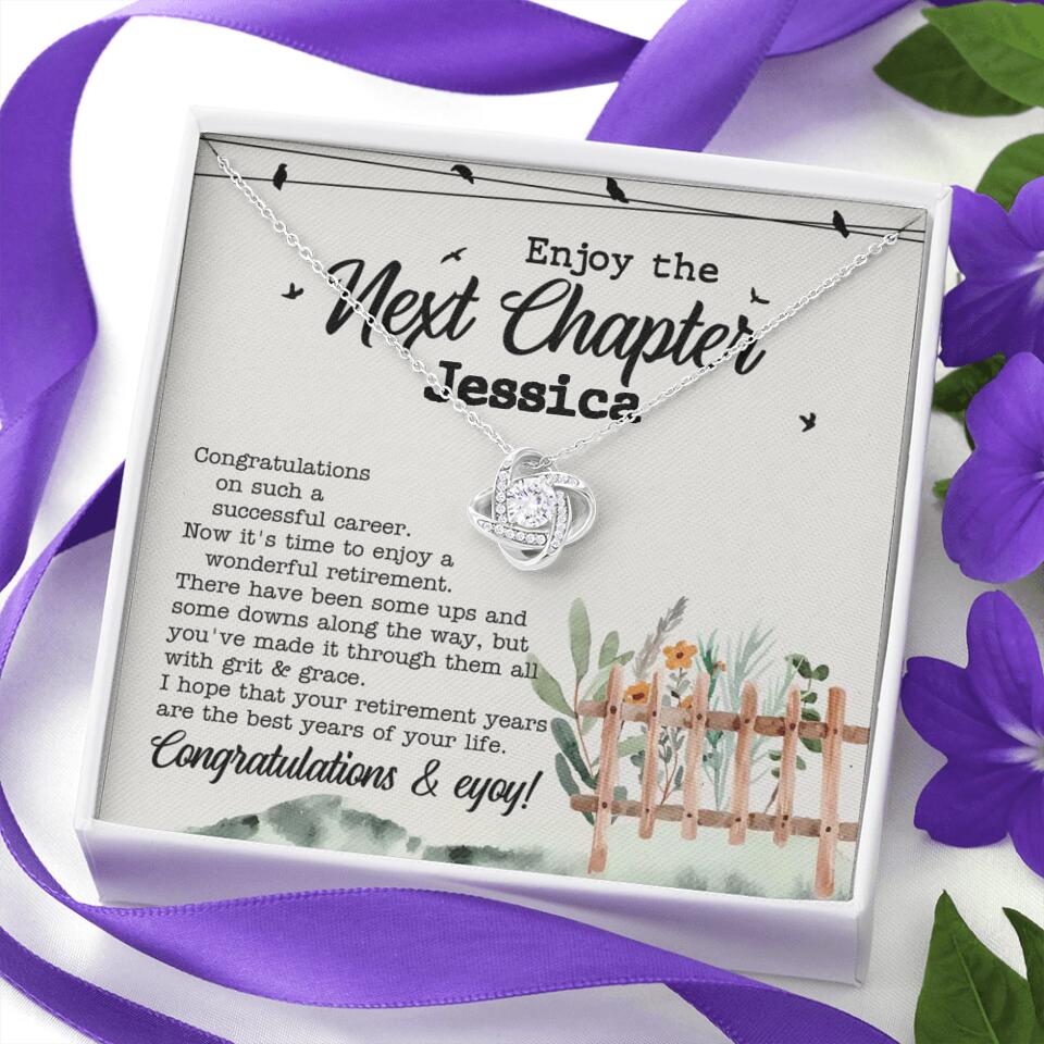 Enjoy The Next Chapter - Multiple Choice Necklace Chain Jewelry - Retirement Gift For Her
