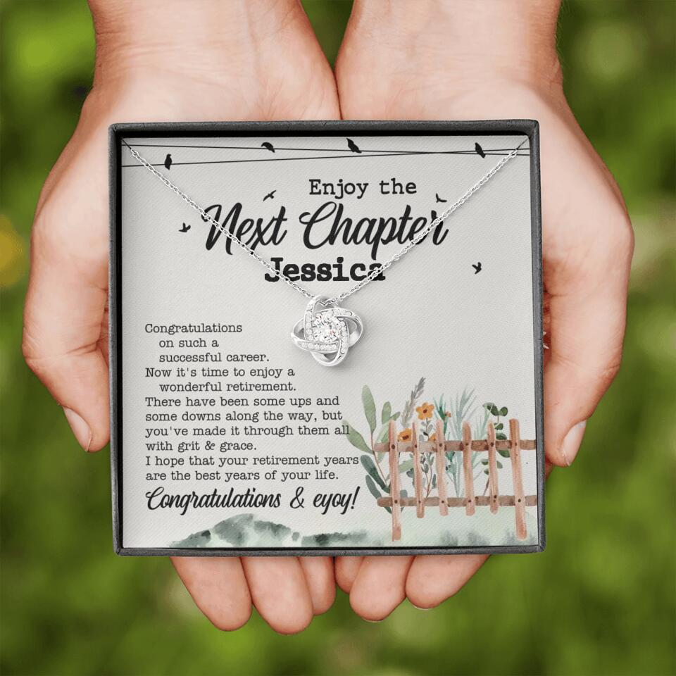 Enjoy The Next Chapter - Multiple Choice Necklace Chain Jewelry - Retirement Gift For Her
