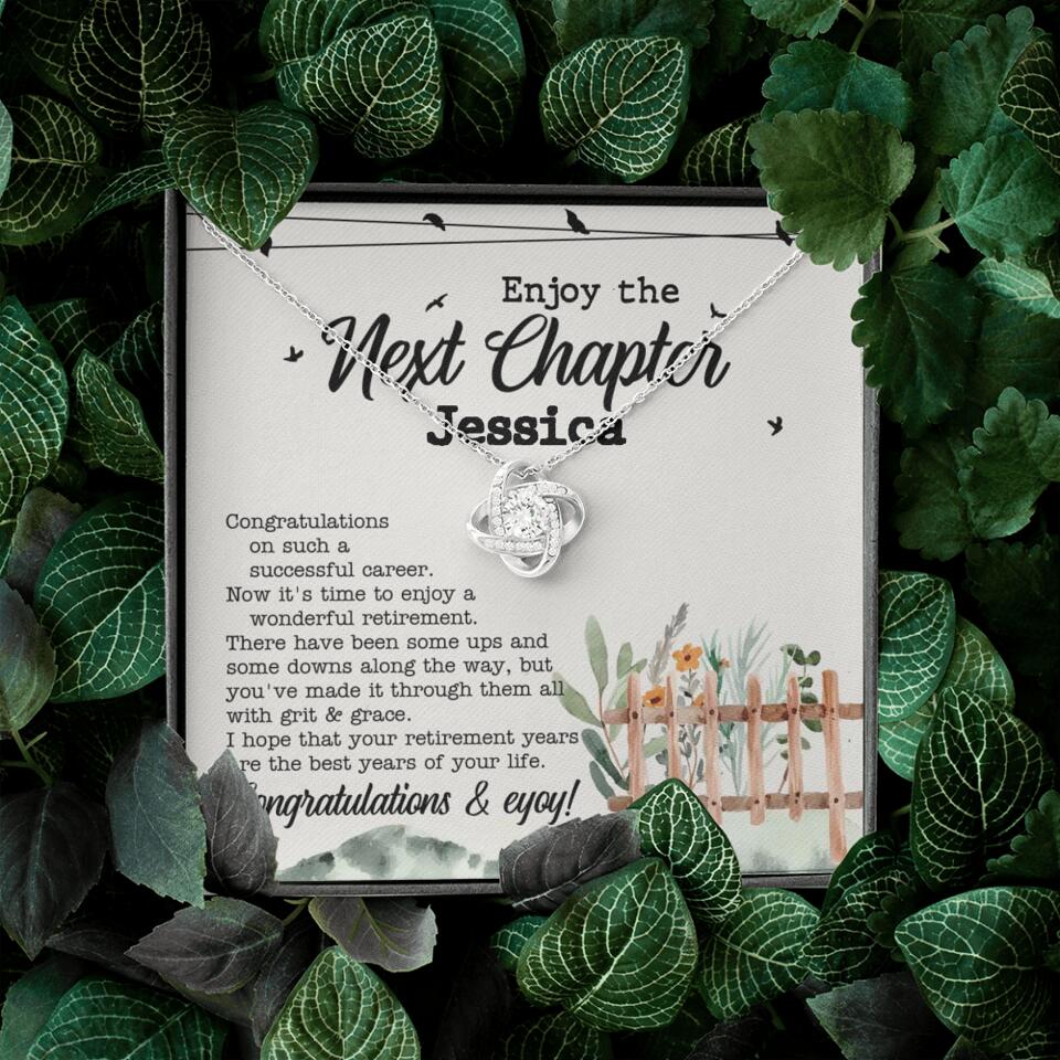 Enjoy The Next Chapter - Multiple Choice Necklace Chain Jewelry - Retirement Gift For Her