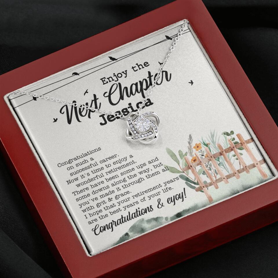 Enjoy The Next Chapter - Multiple Choice Necklace Chain Jewelry - Retirement Gift For Her