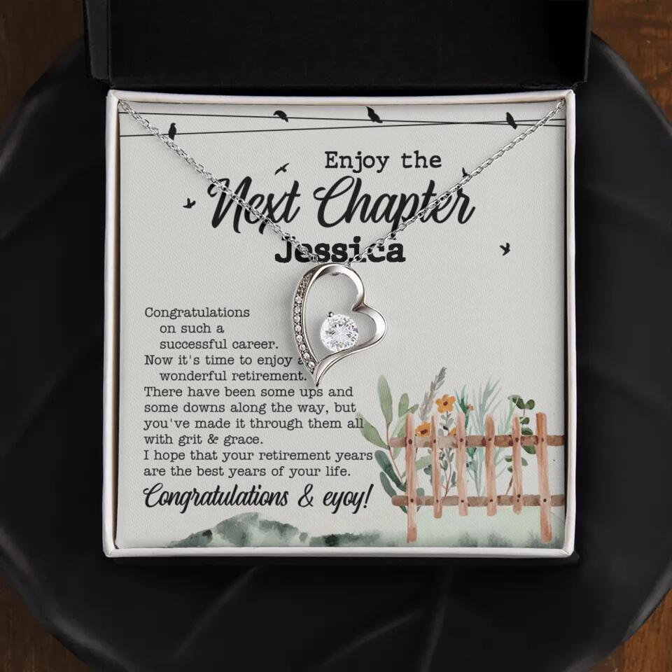 Enjoy The Next Chapter - Multiple Choice Necklace Chain Jewelry - Retirement Gift For Her