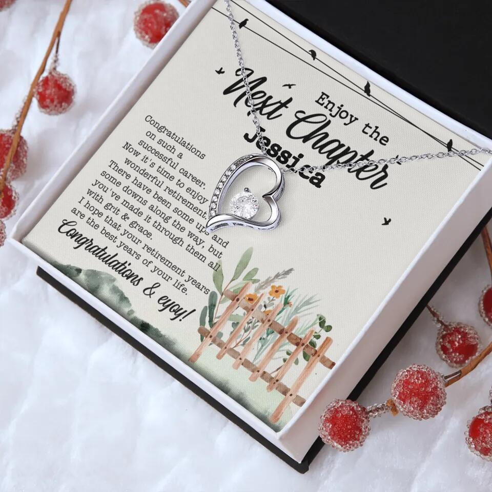 Enjoy The Next Chapter - Multiple Choice Necklace Chain Jewelry - Retirement Gift For Her