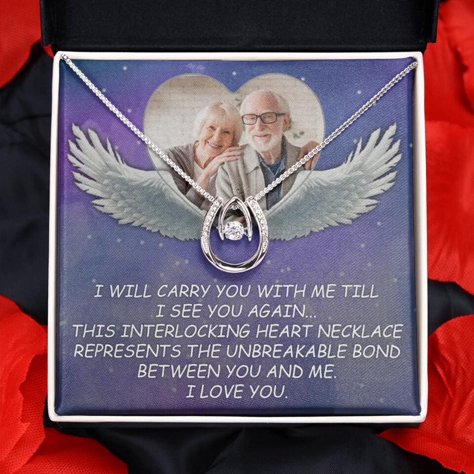 I Will Carry You Till I Can See You Again - Personalized Necklace - Memorial Gift for Beloved