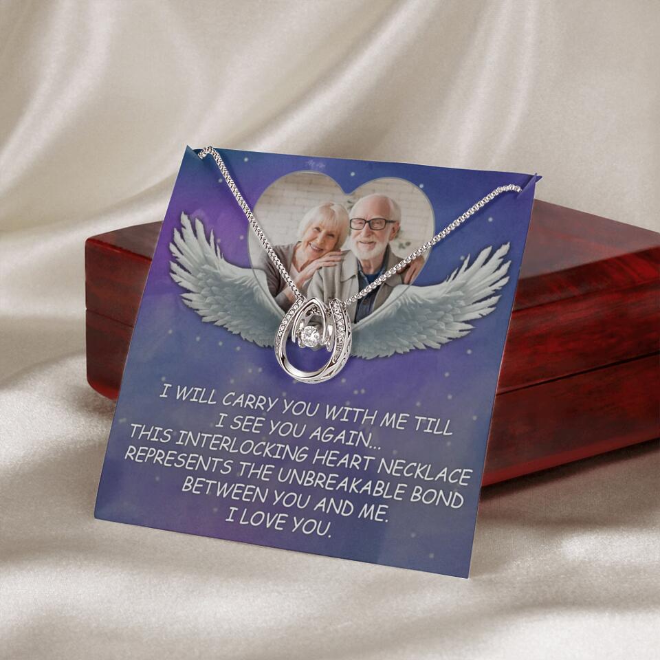 I Will Carry You Till I Can See You Again - Personalized Necklace - Memorial Gift for Beloved