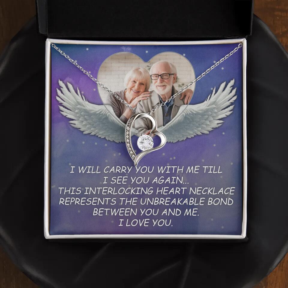 I Will Carry You Till I Can See You Again - Personalized Necklace - Memorial Gift for Beloved
