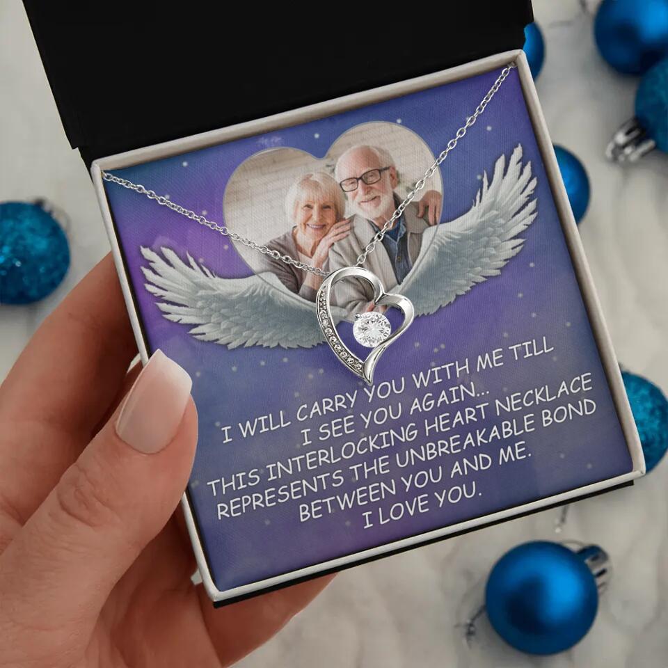 I Will Carry You Till I Can See You Again - Personalized Necklace - Memorial Gift for Beloved