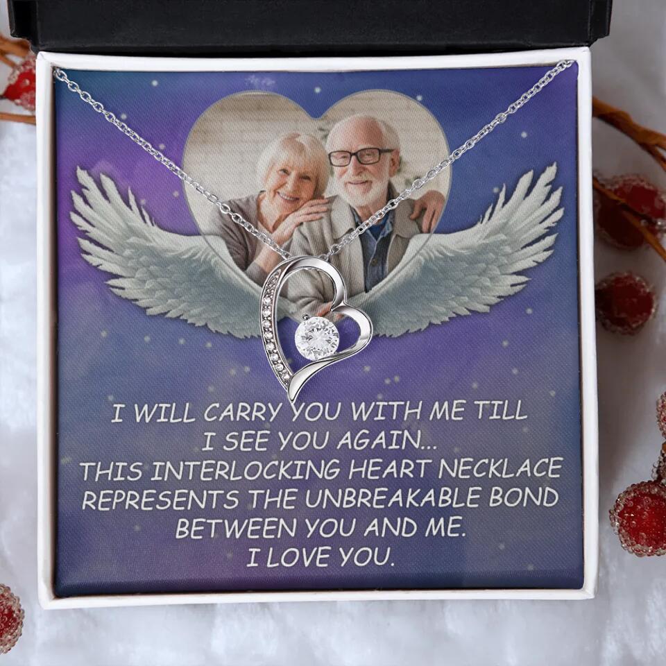 I Will Carry You Till I Can See You Again - Personalized Necklace - Memorial Gift for Beloved