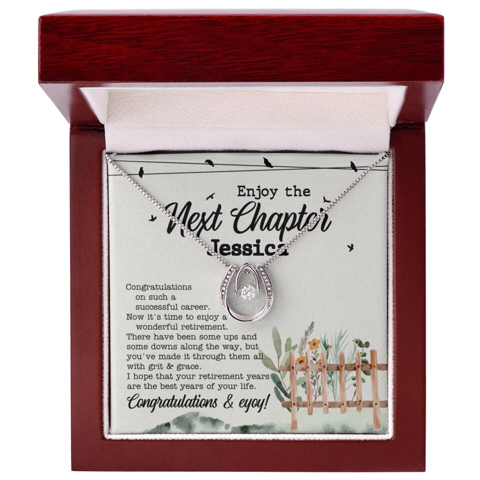 Enjoy The Next Chapter - Multiple Choice Necklace Chain Jewelry - Retirement Gift For Her