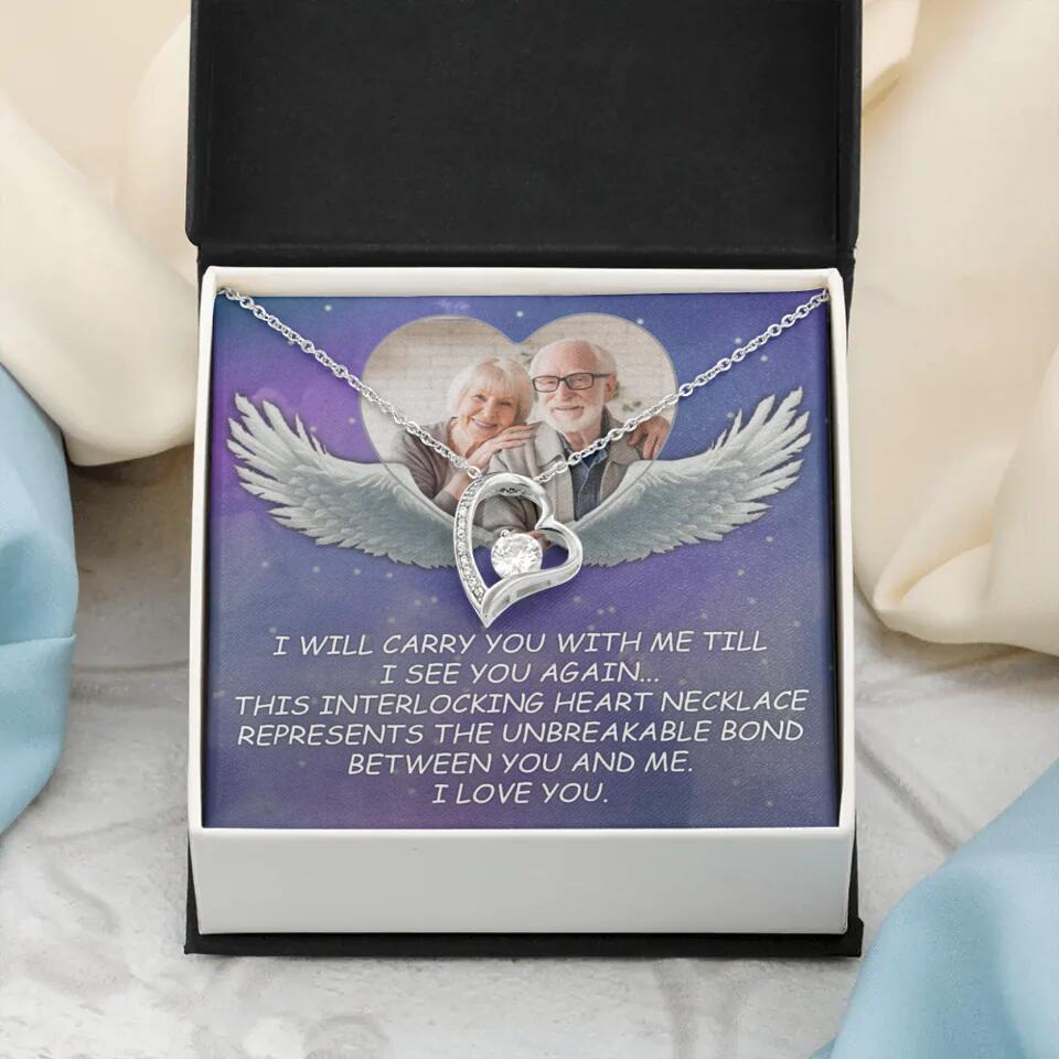 I Will Carry You Till I Can See You Again - Personalized Necklace - Memorial Gift for Beloved