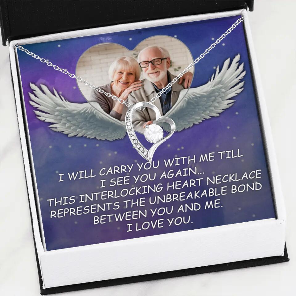 I Will Carry You Till I Can See You Again - Personalized Necklace - Memorial Gift for Beloved