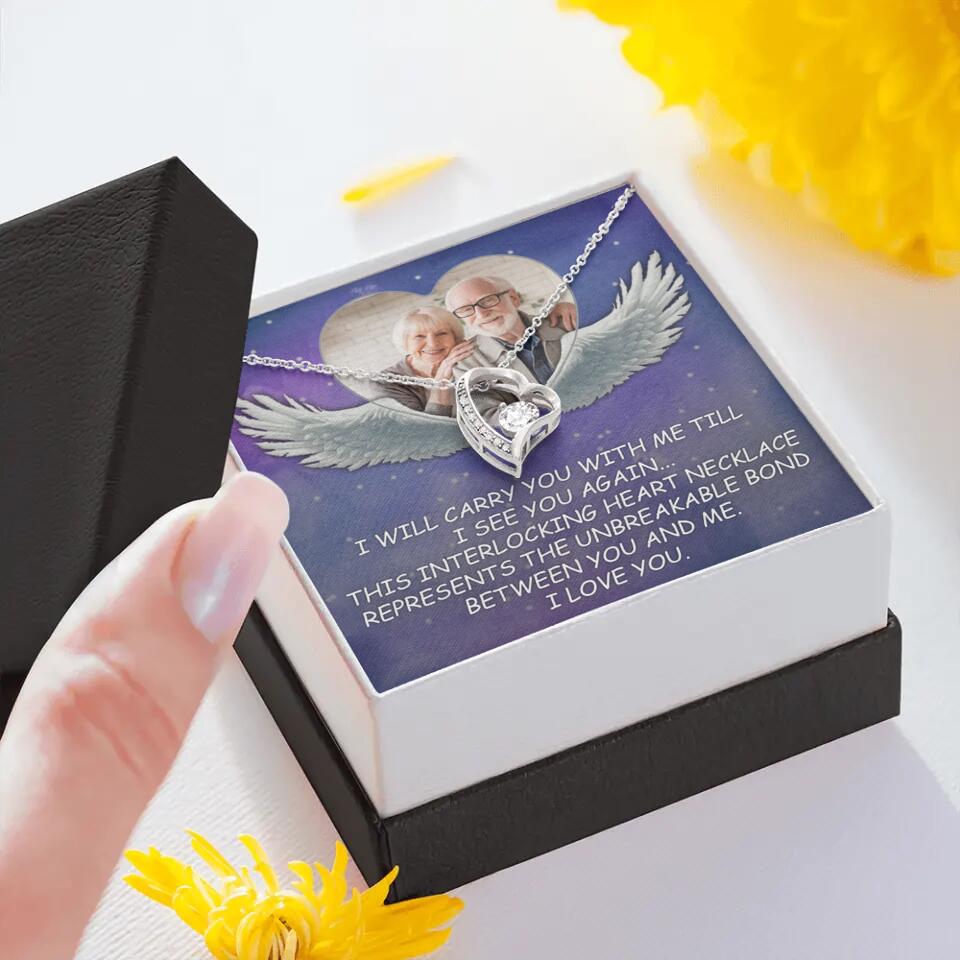 I Will Carry You Till I Can See You Again - Personalized Necklace - Memorial Gift for Beloved