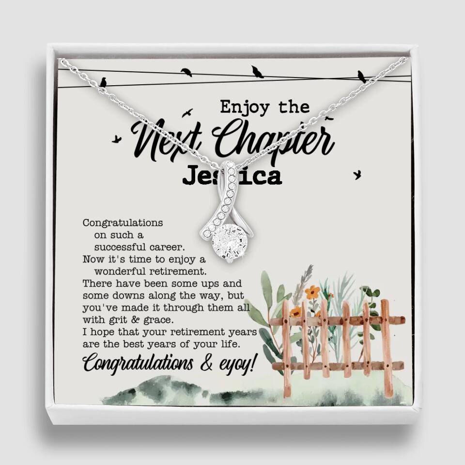 Enjoy The Next Chapter - Multiple Choice Necklace Chain Jewelry - Retirement Gift For Her