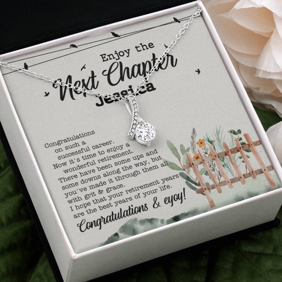 Enjoy The Next Chapter - Multiple Choice Necklace Chain Jewelry - Retirement Gift For Her
