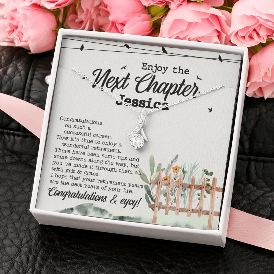 Enjoy The Next Chapter - Multiple Choice Necklace Chain Jewelry - Retirement Gift For Her