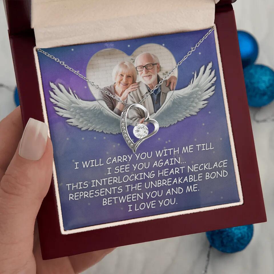 I Will Carry You Till I Can See You Again - Personalized Necklace - Memorial Gift for Beloved