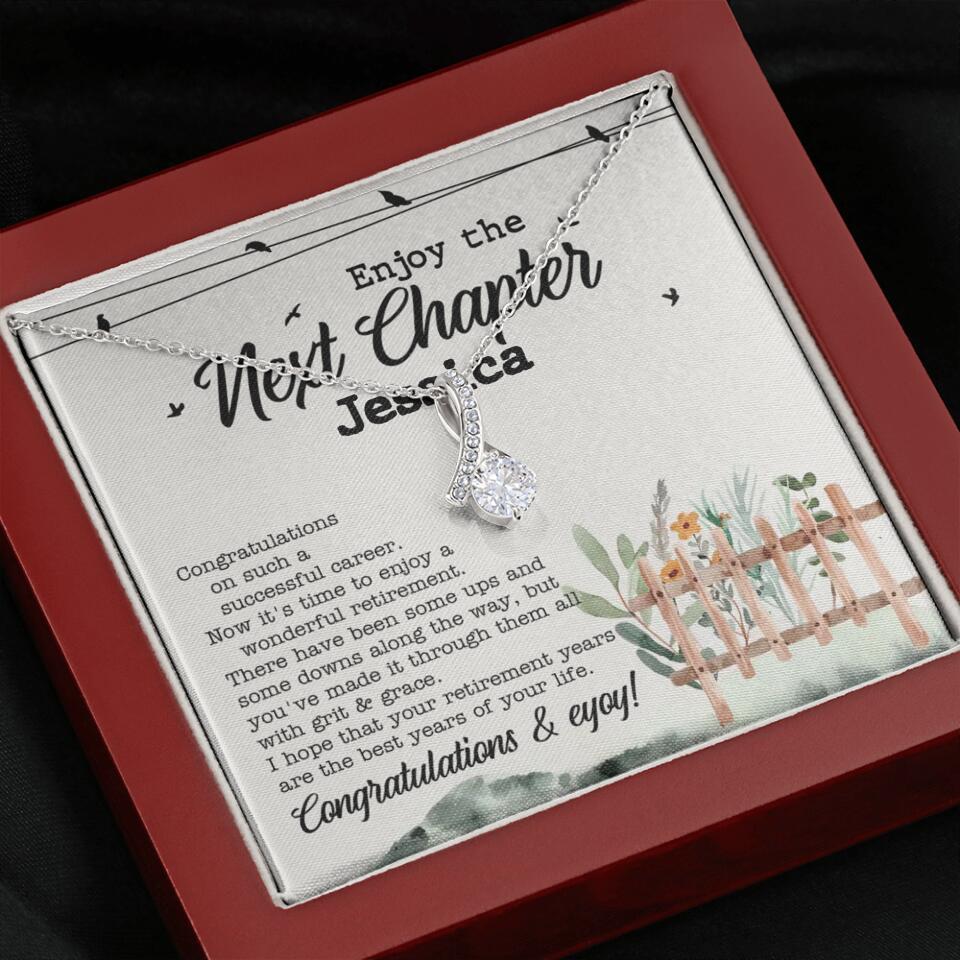 Enjoy The Next Chapter - Multiple Choice Necklace Chain Jewelry - Retirement Gift For Her