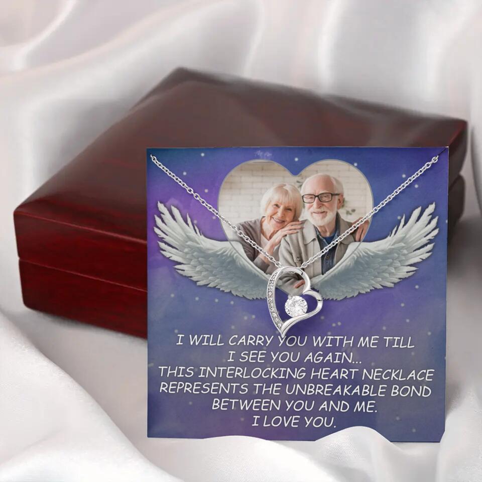 I Will Carry You Till I Can See You Again - Personalized Necklace - Memorial Gift for Beloved