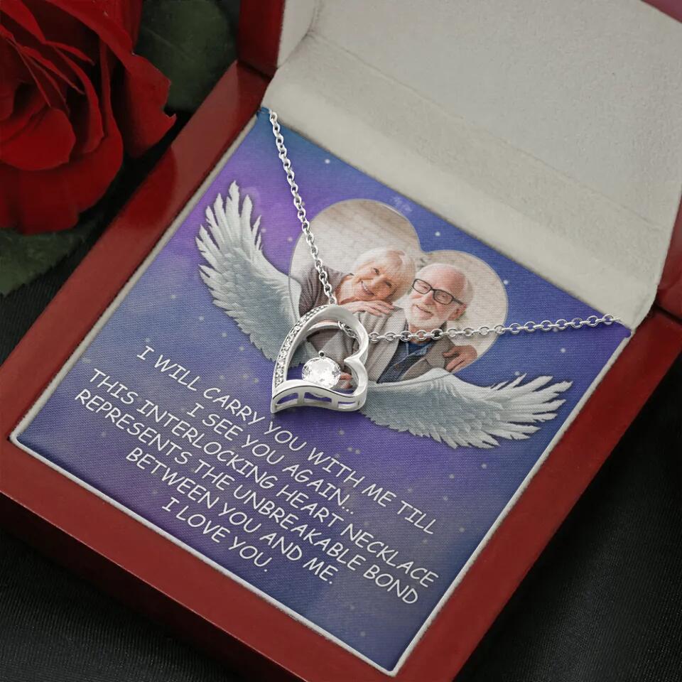 I Will Carry You Till I Can See You Again - Personalized Necklace - Memorial Gift for Beloved
