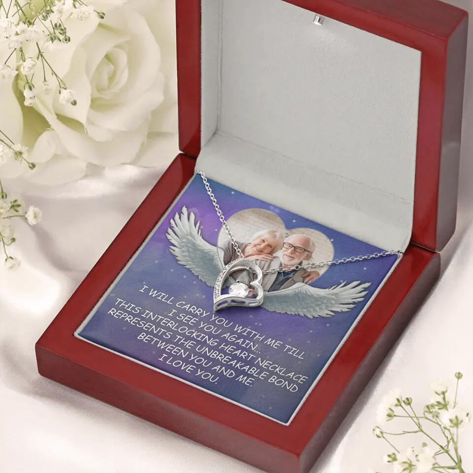 I Will Carry You Till I Can See You Again - Personalized Necklace - Memorial Gift for Beloved