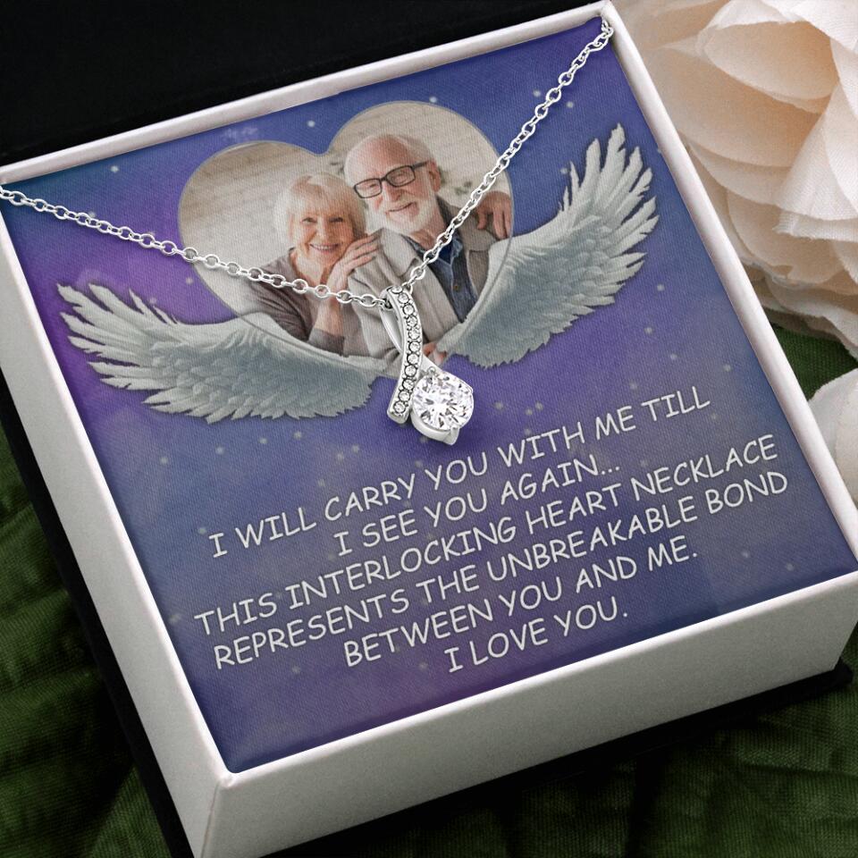 I Will Carry You Till I Can See You Again - Personalized Necklace - Memorial Gift for Beloved