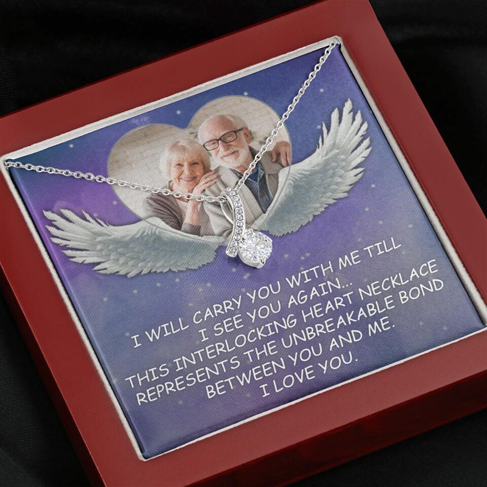 I Will Carry You Till I Can See You Again - Personalized Necklace - Memorial Gift for Beloved