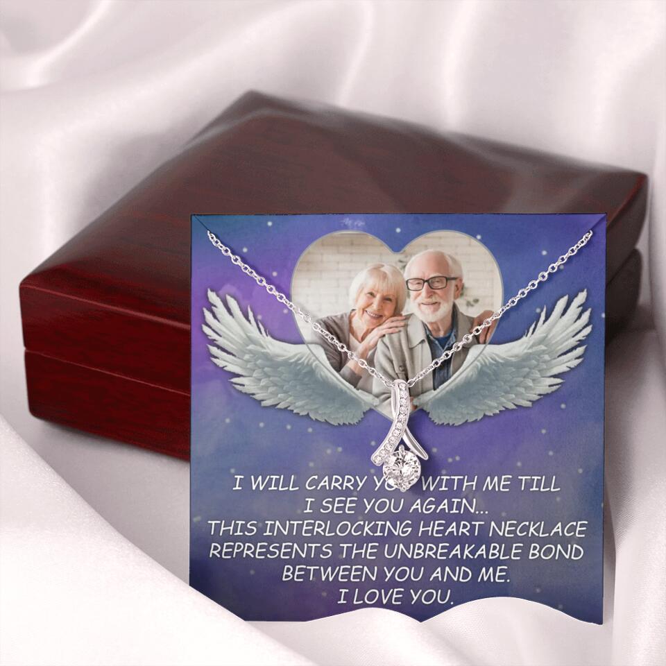 I Will Carry You Till I Can See You Again - Personalized Necklace - Memorial Gift for Beloved
