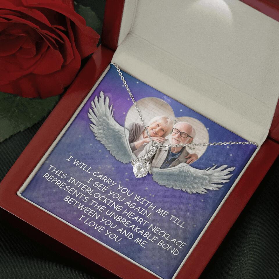I Will Carry You Till I Can See You Again - Personalized Necklace - Memorial Gift for Beloved