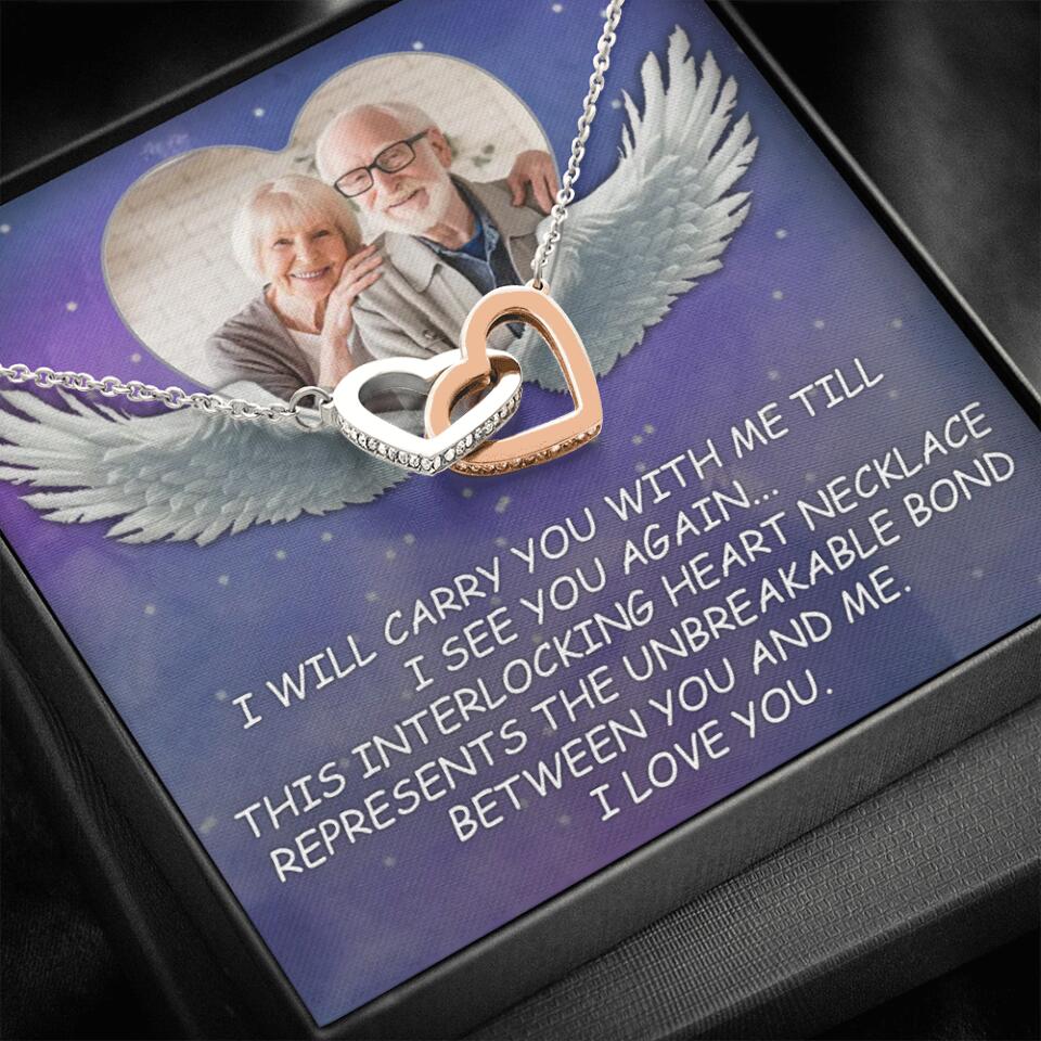 I Will Carry You Till I Can See You Again - Personalized Necklace - Memorial Gift for Beloved