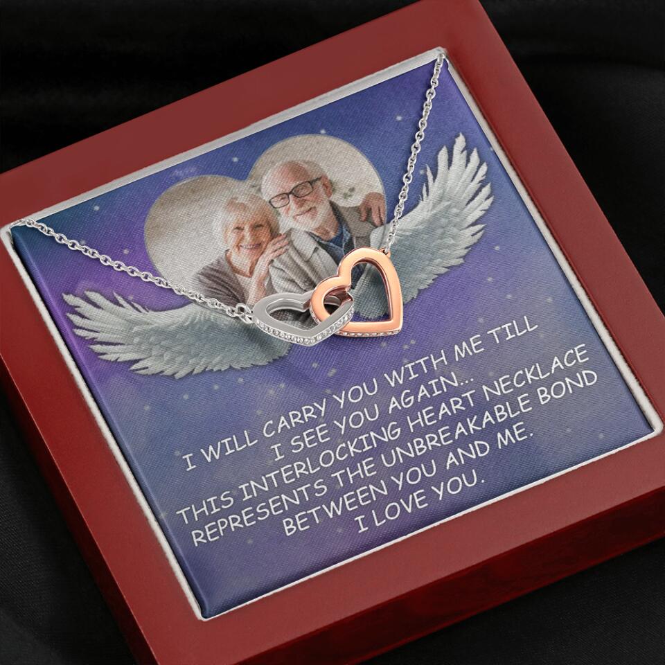 I Will Carry You Till I Can See You Again - Personalized Necklace - Memorial Gift for Beloved