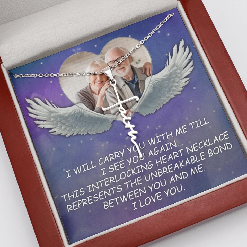 I Will Carry You Till I Can See You Again - Personalized Necklace - Memorial Gift for Beloved