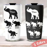 Elephant Mama And Elephant Kids - Personalized Tumbler - Best Gift For Mother For Mom For Grandma - Gift For Elephant Lovers - 303IHPLNTU372