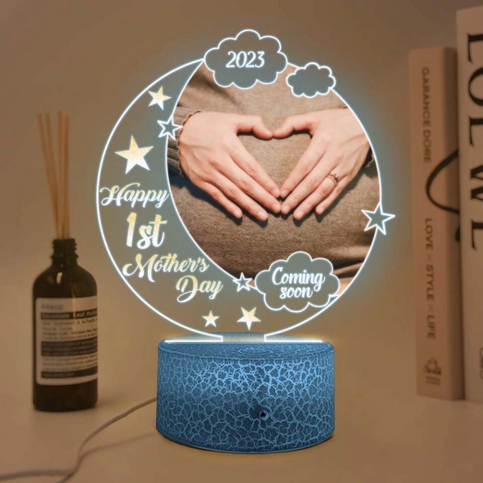 Happy First Mothers Day Custom 3D Light Anniversary Gift