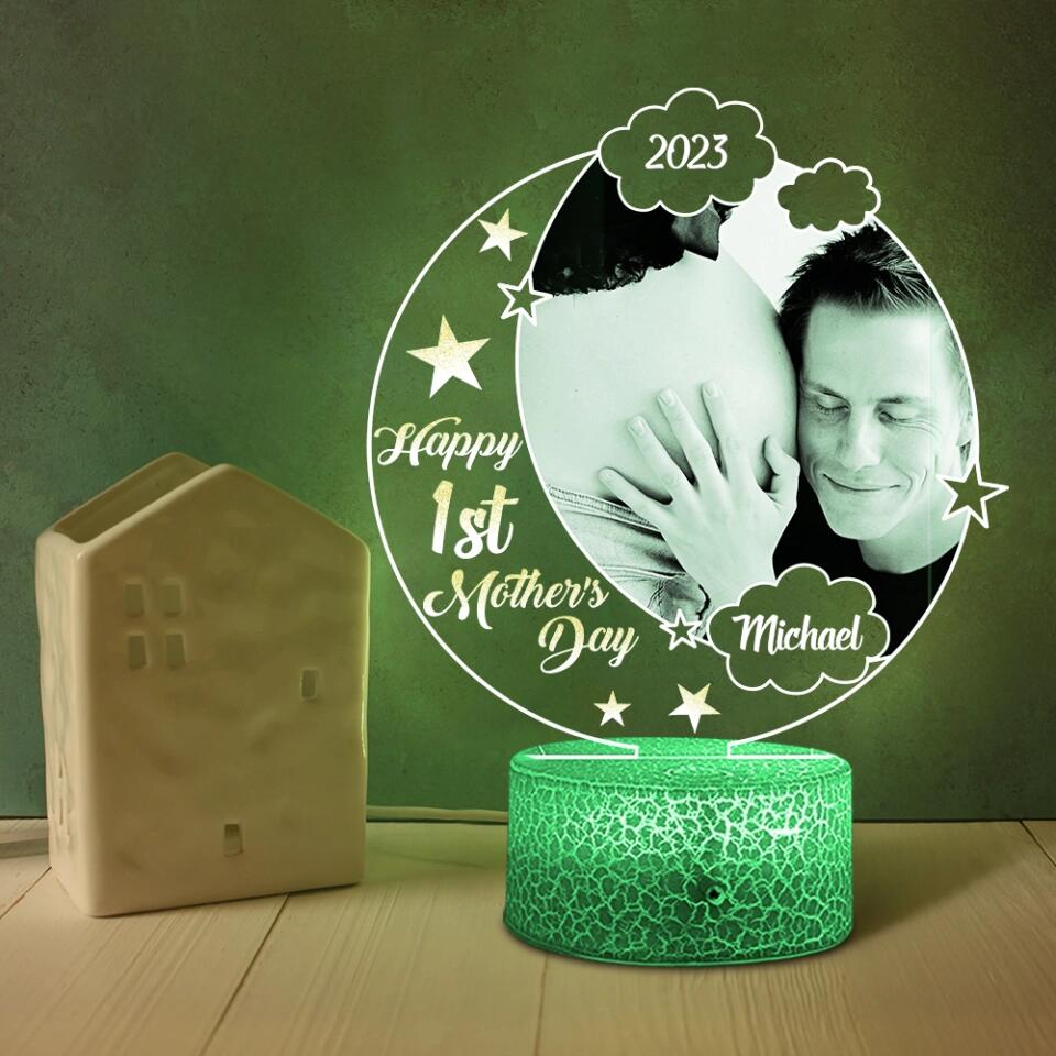 Happy First Mothers Day Custom 3D Light Anniversary Gift