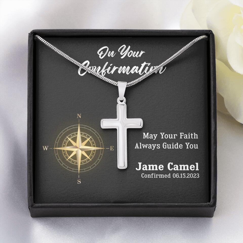 On Your Confirmation May Your Faith Guide You Personalized Cross  Confirmation Gifts For Boy, Son