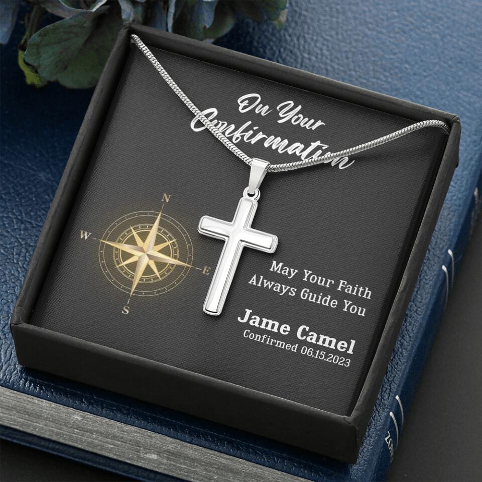 On Your Confirmation May Your Faith Guide You Personalized Cross  Confirmation Gifts For Boy, Son
