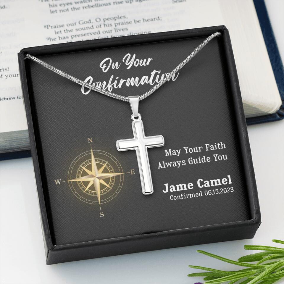 On Your Confirmation May Your Faith Guide You Personalized Cross  Confirmation Gifts For Boy, Son