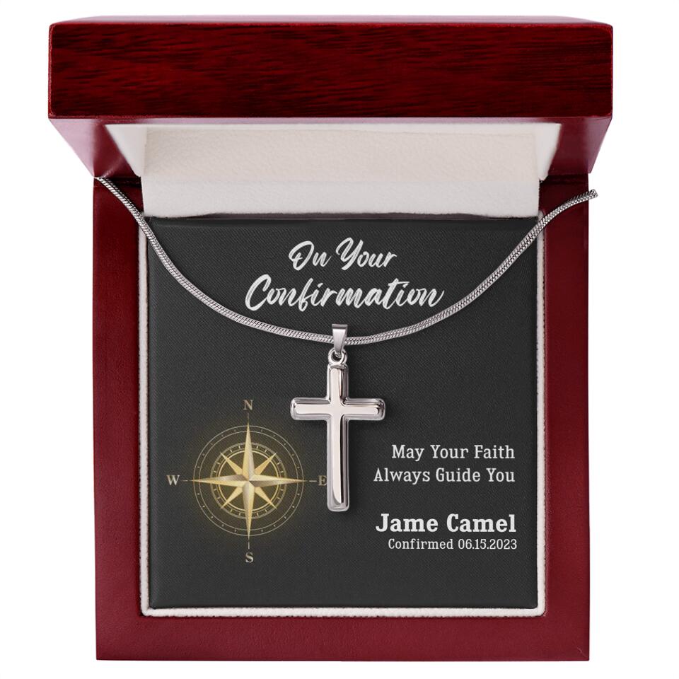 On Your Confirmation May Your Faith Guide You Personalized Cross  Confirmation Gifts For Boy, Son