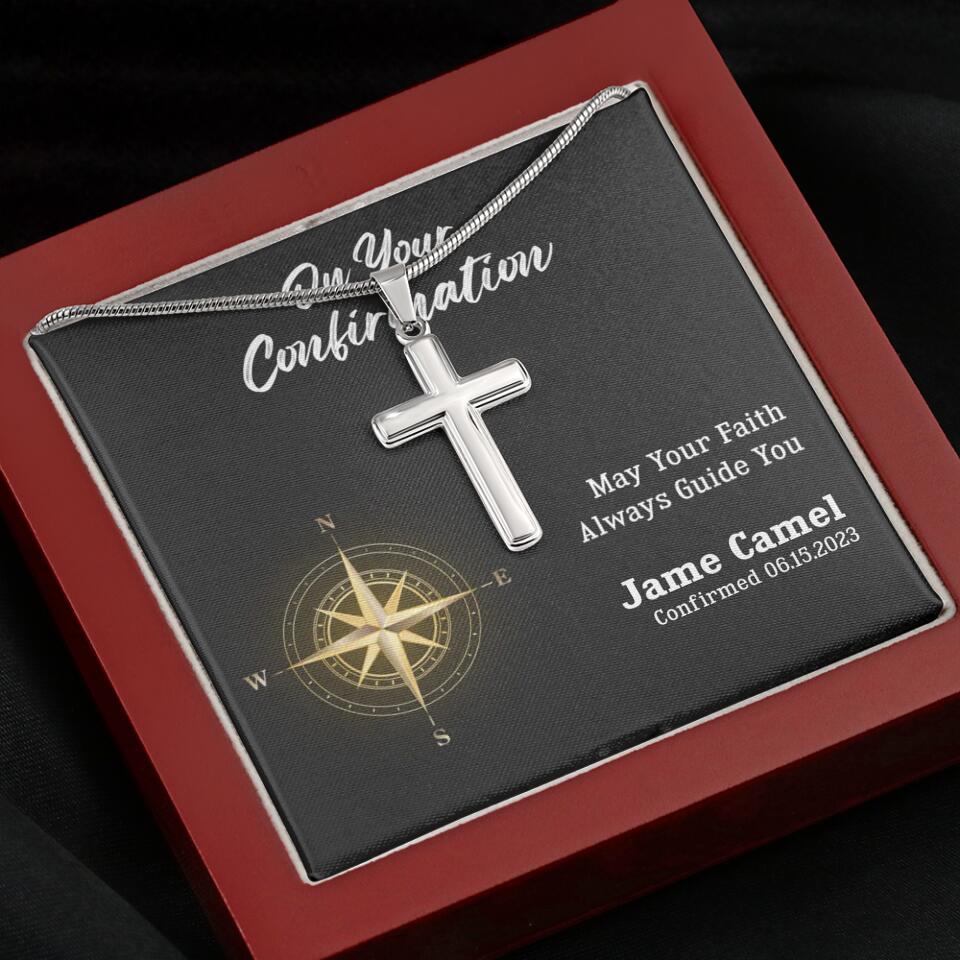 On Your Confirmation May Your Faith Guide You Personalized Cross  Confirmation Gifts For Boy, Son