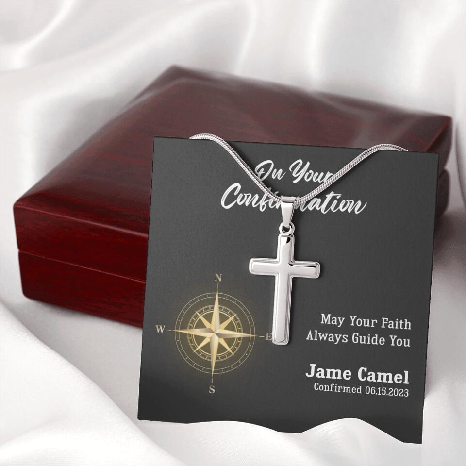 On Your Confirmation May Your Faith Guide You Personalized Cross  Confirmation Gifts For Boy, Son