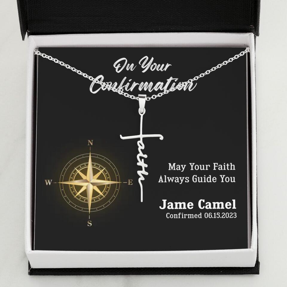On Your Confirmation May Your Faith Guide You Personalized Cross  Confirmation Gifts For Boy, Son