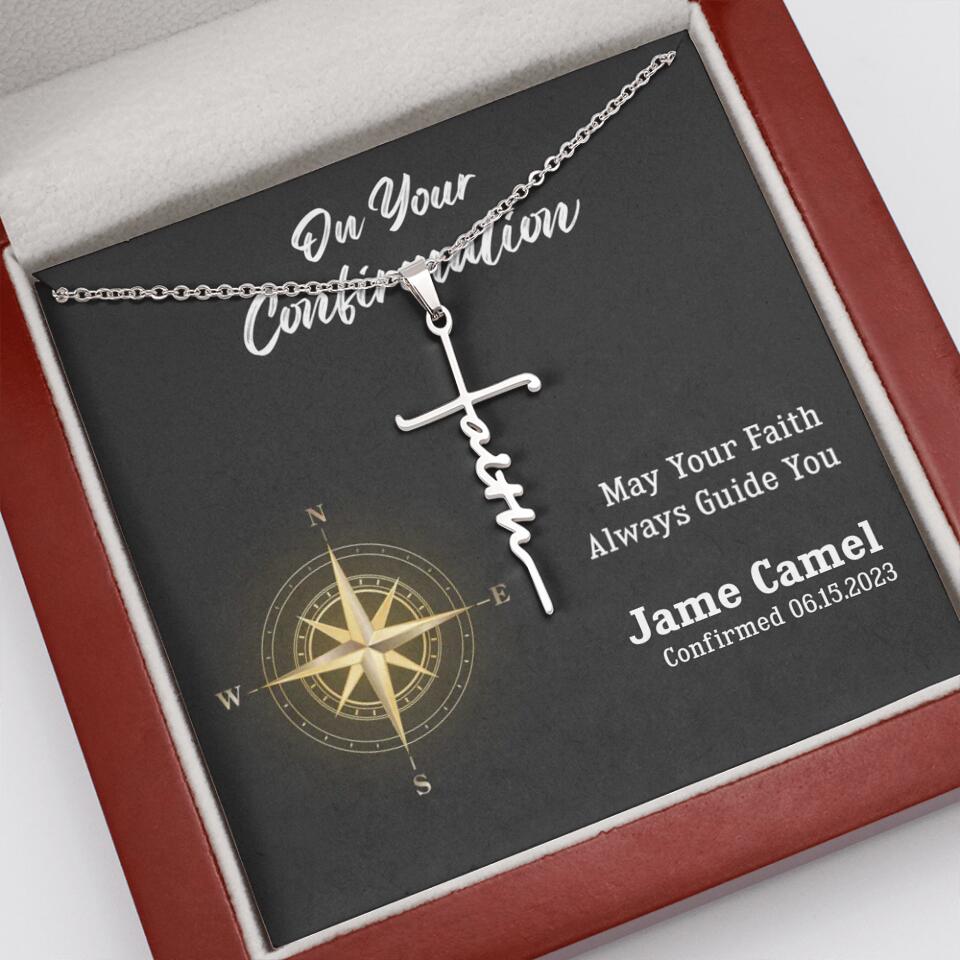 On Your Confirmation May Your Faith Guide You Personalized Cross  Confirmation Gifts For Boy, Son