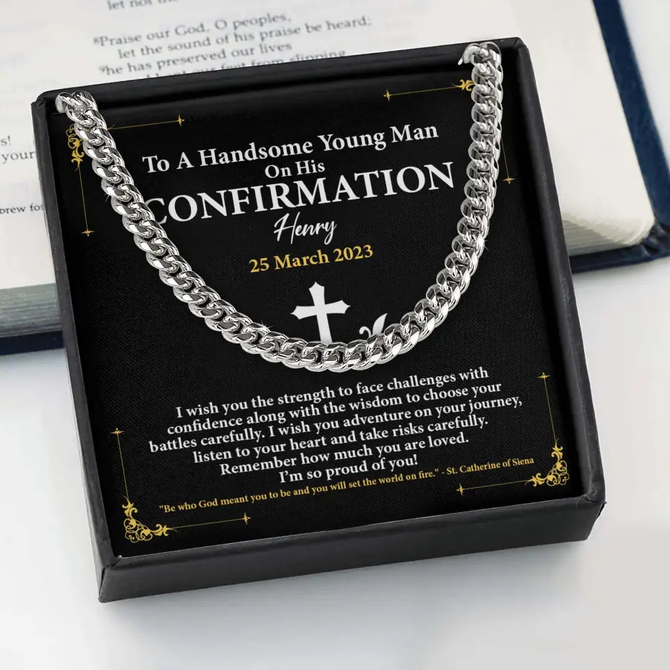 To a Handsome Young Man on His Confirmation Man Necklace