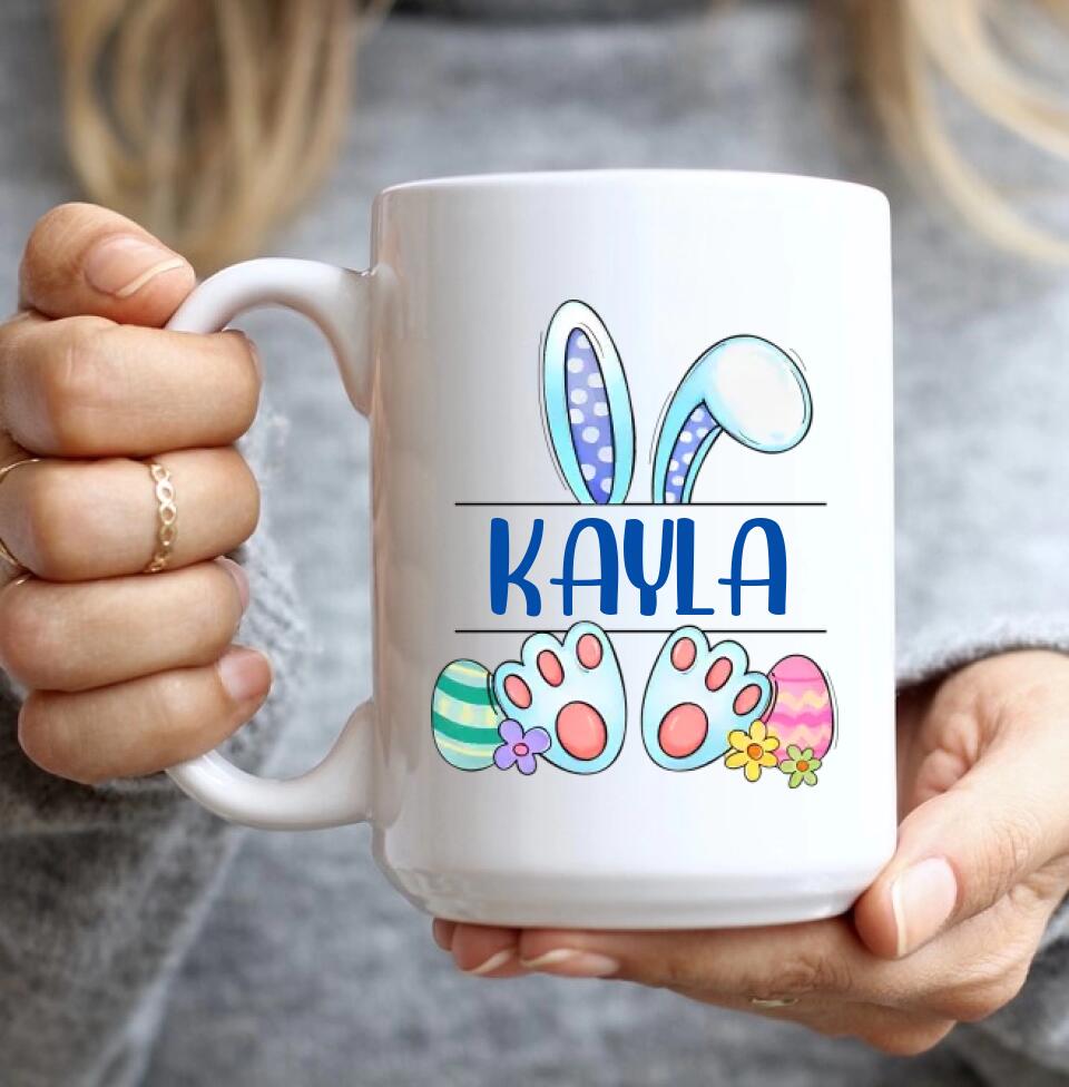 Badass Bunny Mom/Wife - Personalized Mug - Custom Nickname - Easter Day Gift for Mom or Wife