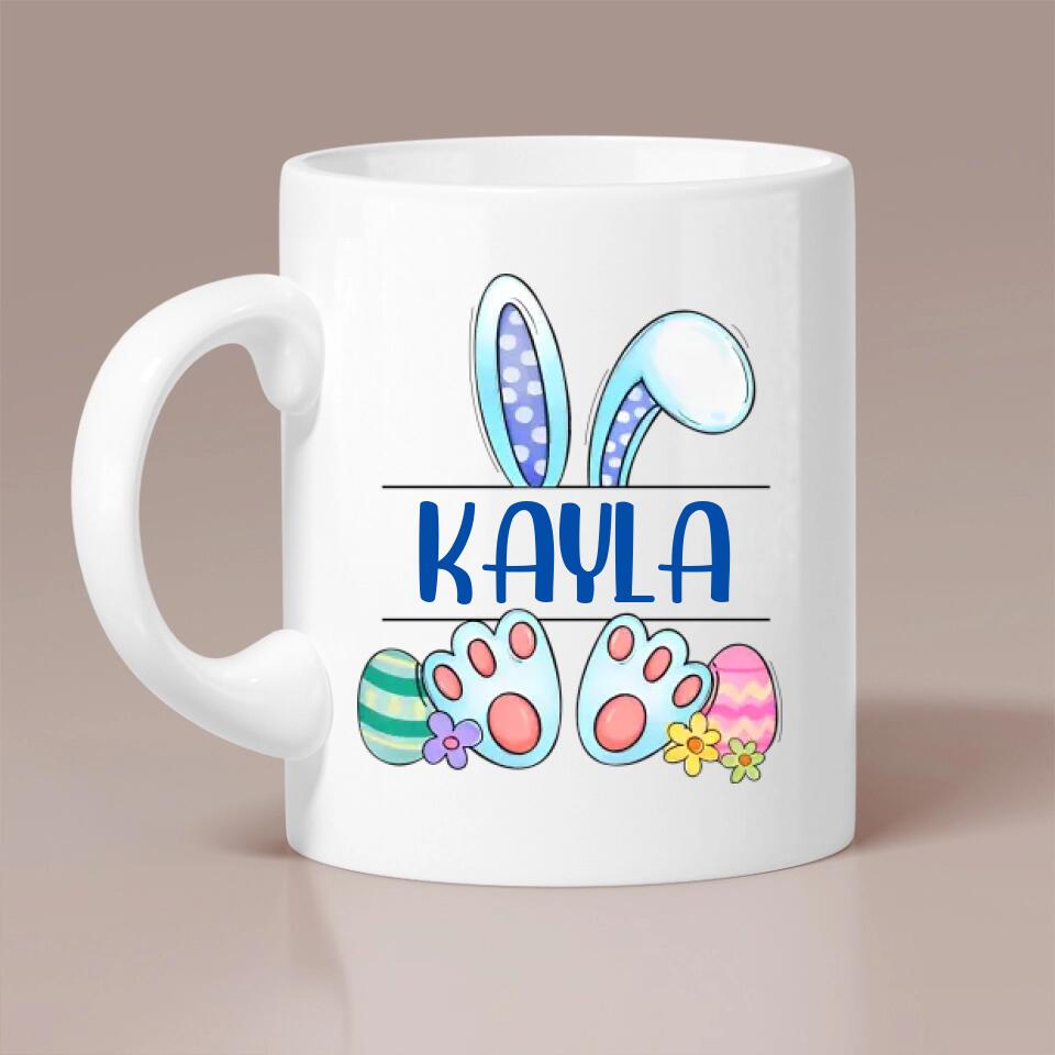Badass Bunny Mom/Wife - Personalized Mug - Custom Nickname - Easter Day Gift for Mom or Wife
