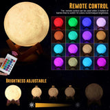 Believe In Yourself & I Will Always Be With You - Personalized 3D Moon Lamp With Color Remote Control - Best Gift For Daughter -  302IHPNPLL186