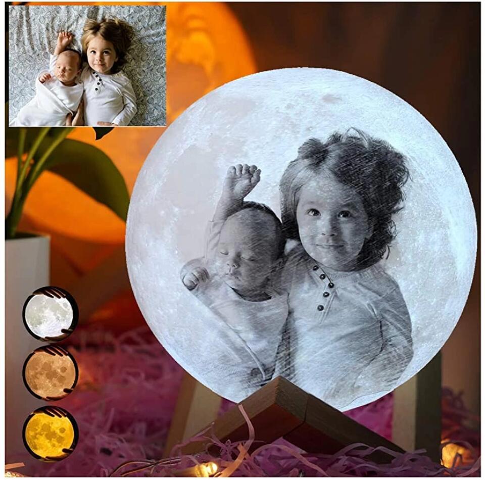 To My Wife, When I Tell You I Love You - Custom Photo Moon Lamp