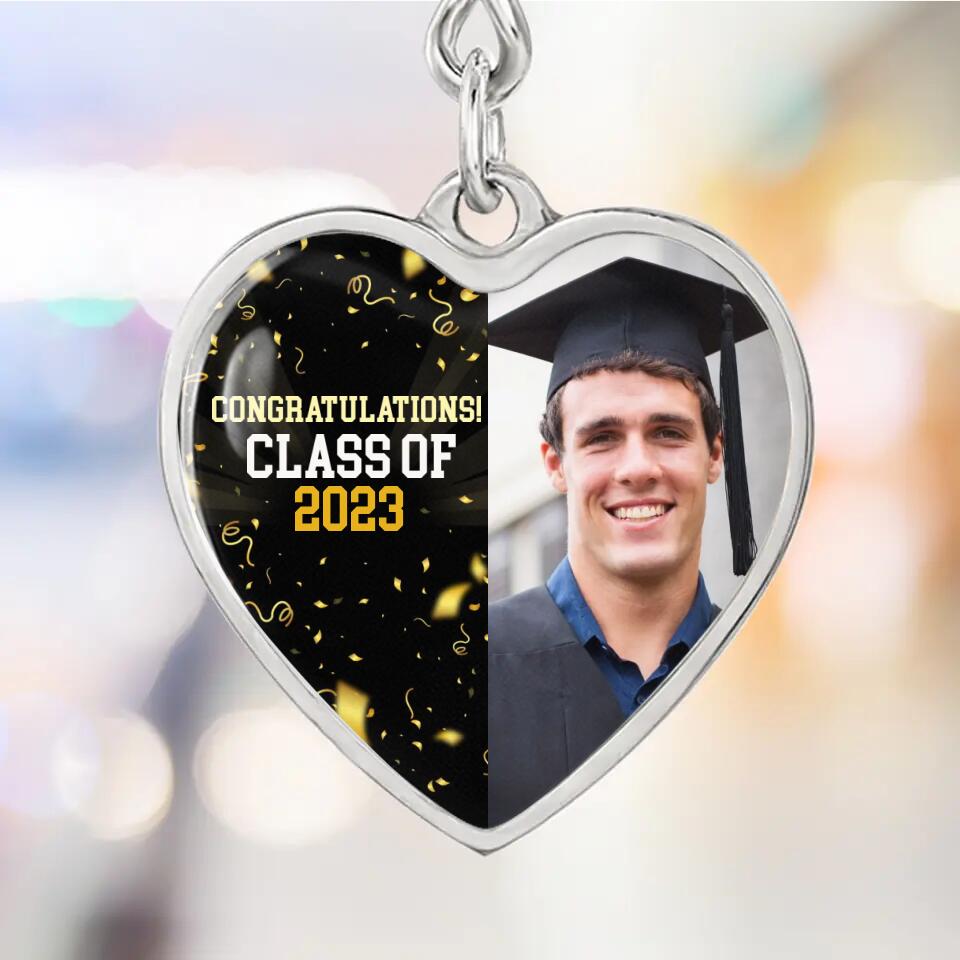 Congratulations Class of 2025  Personalized Heart Keychain
