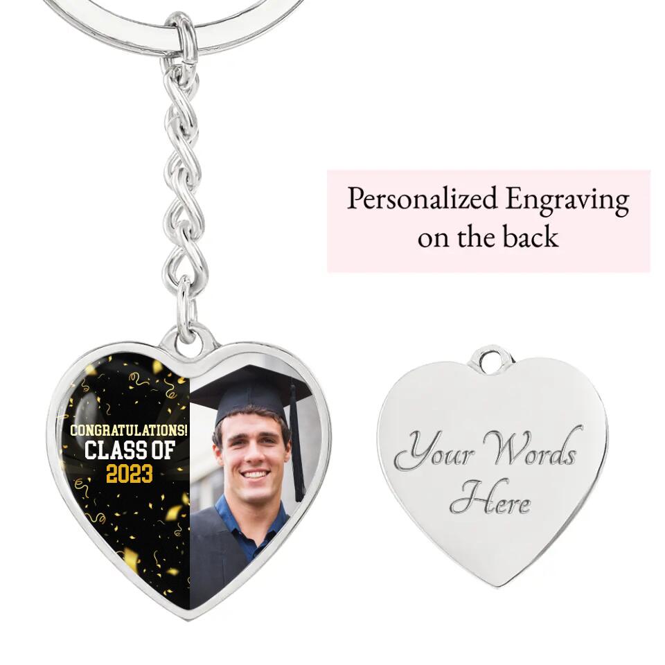 Congratulations Class of 2025  Personalized Heart Keychain